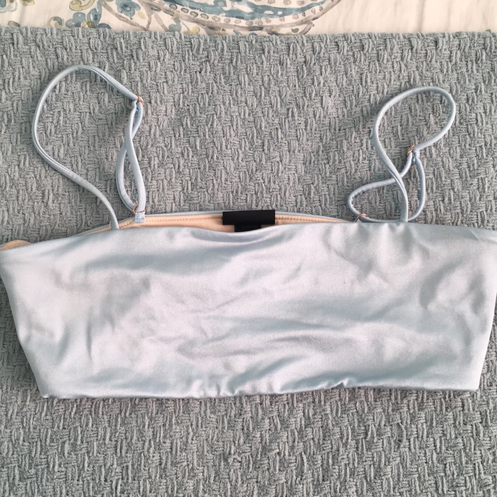 Blueish Silver Bathing Suit Top
